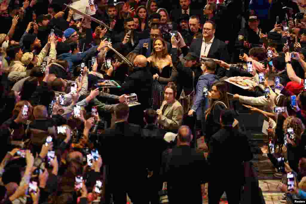 Cast member Jennifer Lopez attends a premiere for the film "This Is Me... Now: A Love Story" in Los Angeles, California, Feb.13, 2024.