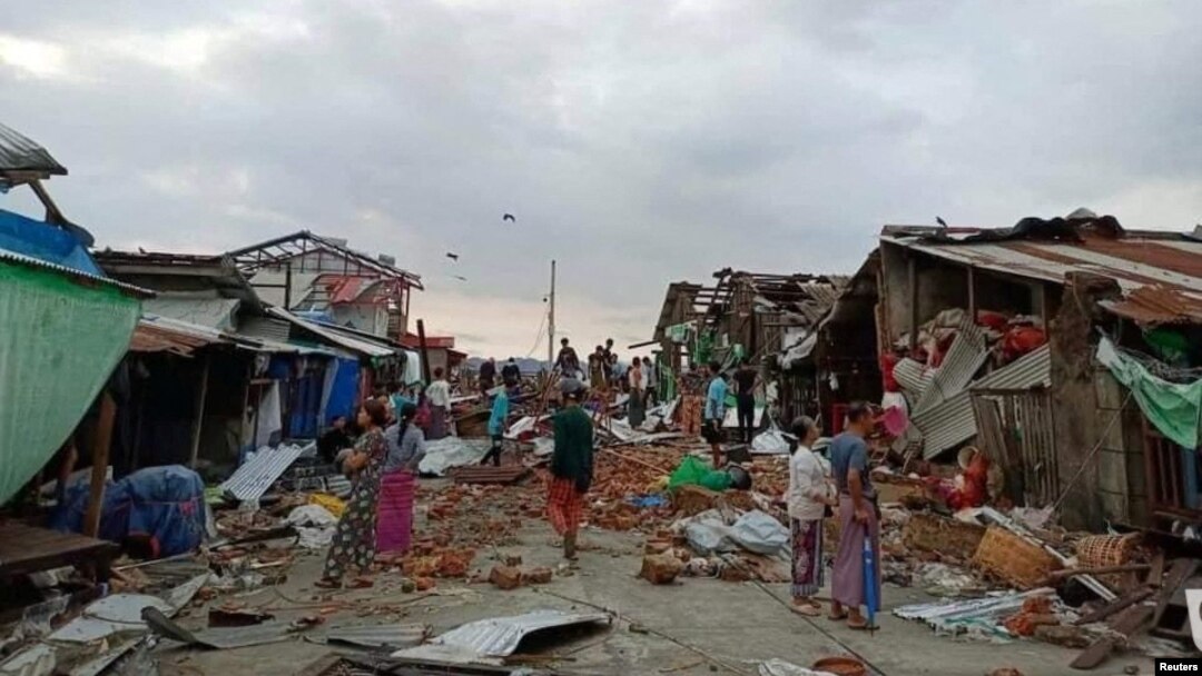 မိုခါ မုန်တိုင်းလွန် စစ်တွေမြို့တနေရာ မေ ၁၇၊၂၀၂၃ 