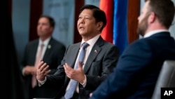 菲律宾总统小马科斯（Ferdinand Marcos Jr.）访问美国期间，于2023年5月4号在华盛顿的“战略与国际研究中心（CSIS)发表讲话。
