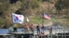 韩国军人在韩国骊州参加与美军的联合演习。(2022年10月19日)