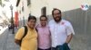 Juan Carlos Paredes, Francisco Cova y Leandro Rossi, integrantes de Reencontrarte Caracas. Febrero de 2022. Foto: Carolina Alcalde - VOA.&nbsp;