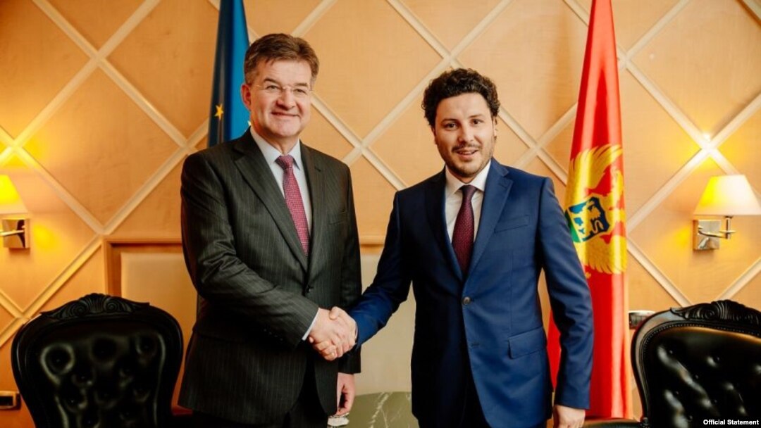 Specijalni predstavnik EU za dijalog Beograda i Prištine Miroslav Lajčak sa crnogorskim premijerom Dritanom Abazovićem (Foto: rtcg.me, gov.me)