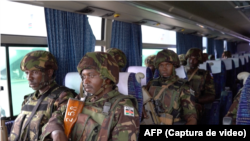 Bamwe mu basirikare ba Kenya bagiye muri Kongo