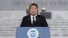 El nuevo presidente de Corea del Sur, Yoon Suk Yeol, habla en un acto en Seúl el 6 de junio de 2022.