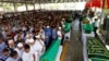 Family members and friends of victims of a suicide bombing at a wedding celebration attend their funeral ceremony in the southern Turkish city of Gaziantep, Turkey, Aug. 21, 2016.