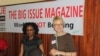 A local trainer Cheu Mita (left) and Mary Tuchscherer teaching coaching women magazine vendors in Blantyre. (Photo Courtesy M Tuchscherer)