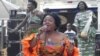 Liberian singer Tokay Tomah entertains the crowd with one of her hit songs "Chay-Chay Polay"