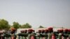 Southern Sudanese military police participate in an independence rehearsal procession in Juba, southern Sudan, July 7, 2011