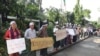 Protest against Myintsone dam project in Kachin