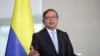 El presidente colombiano Gustavo Petro habla durante una conferencia de prensa con el canciller alemán Olaf Scholz (no en la foto), en Berlín, Alemania, el 16 de junio de 2023.