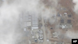 Fotografía de satélite de Planet Labs PBC que muestra la base militar conocida como Torre 22 en el noreste de Jordania el lunes 29 de enero de 2024.
