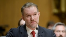 特朗普總統提名的美國貿易代表人選賈米森·格里爾2025年2月6日出席參議院財政委員會的確認聽證會。