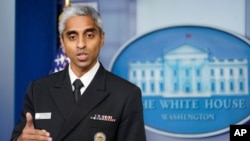 FILE - U.S. Surgeon General Dr. Vivek Murthy speaks during the daily briefing at the White House in Washington, July 15, 2021. 