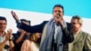 El candidato oficialista y actual ministro de Economía de Argentina, Sergio Massa, habla a sus partidarios en Buenos Aires el 22 de octubre de 2023.
