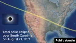 Putanja potpunog pomračenja Sunca proteže se od Oregona do Južne Karoline. 