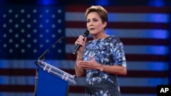 Kari Lake speaks at the Conservative Political Action Conference, CPAC, at the Gaylord National Resort & Convention Center, Feb. 21, 2025, in Oxon Hill, Md.
