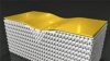 Blueprint of the nanostructure containing the bump in the gold carpet and tailored invisibility cloaking structure underneath