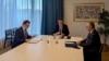 Petar Petković, Miroslav Lajčak i Besnik Bisljimi tokom razgovora u Briselu (Foto: X/@miroslavlajcak)