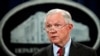 FILE - United States Attorney General Jeff Sessions speaks during a news conference at the Justice Department in Washington. 