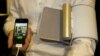 A Withings Smart Blood Pressure Monitor with an iPhone connection is displayed during a media preview event for the 2011 International Consumer Electronics Show (CES) in Las Vegas, Nevada January 4, 2011. The device allows for home monitoring of blood pre