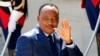 Shugaban Nijer Mahamadou Issoufou a wajen Taro kan Tsaro a Najeriya, a Zauren Elysee a Paris, 17 ga, Mayu 2014.