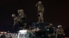 Miembros de las fuerzas de seguridad sauditas se preparan para laborar en la peregrinación anual a La Meca, agosto de 2019.