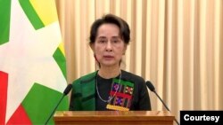 NLD အစိုးရလက်ထက် နိုင်ငံတော်အတိုင်ပင်ခံပုဂ္ဂိုလ်ဒေါ်အောင်ဆန်းစုကြည်။ (ယခင်မှတ်တမ်းဓာတ်ပုံ) 
