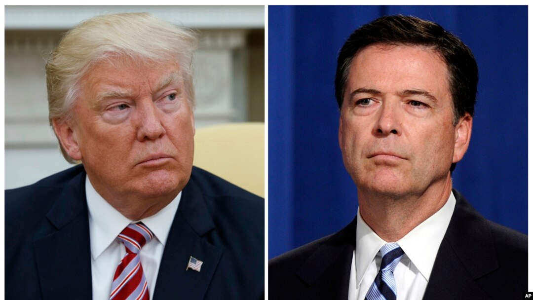  အမေရိကန်သမ္မတ Donald Trump နဲ့ FBI ညွှန်ကြားရေးမှူးဟောင်း James Comey 